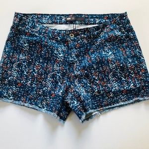 Levis Jean Shorts Aztec Print Cotton Stretch